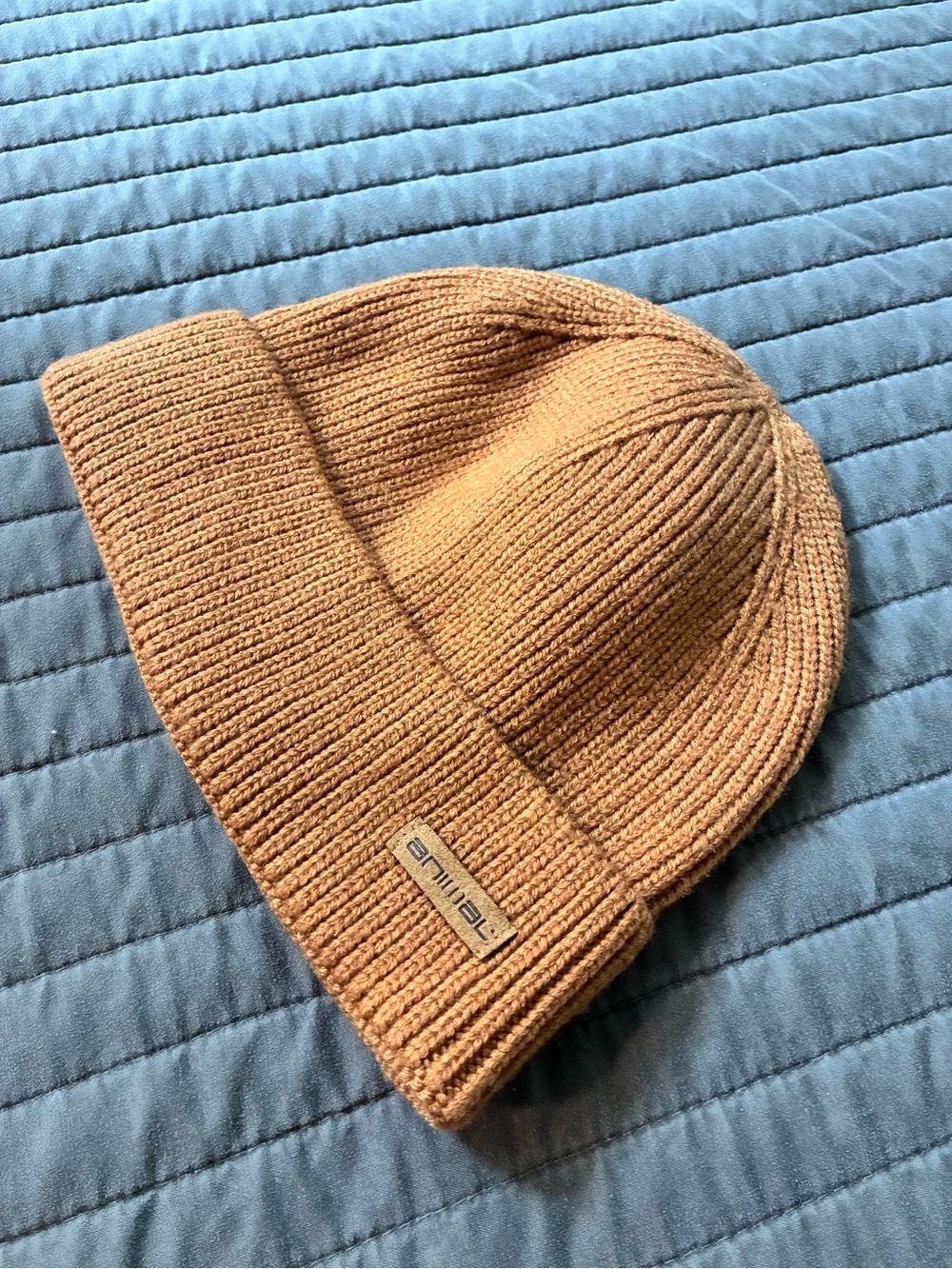 Animal Ribbed Cuffed Beanie